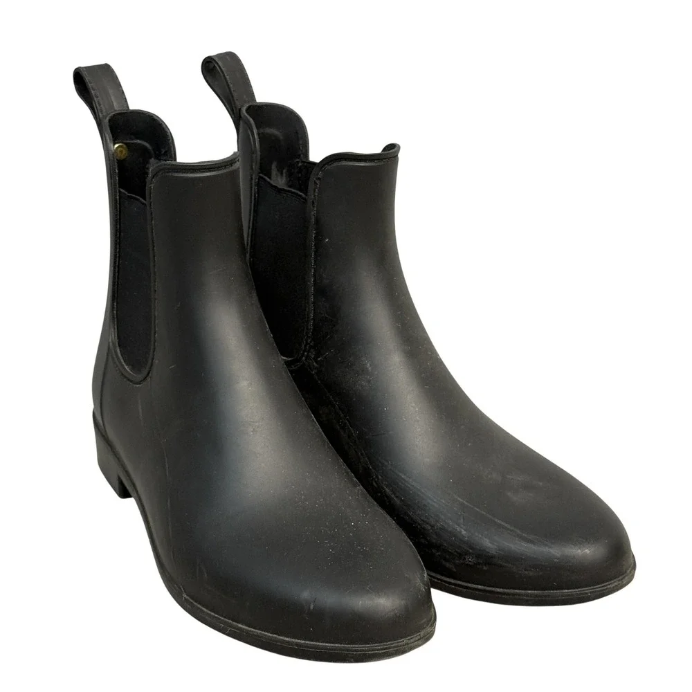 Sam Edelman Boots Womens Size 8 Black Chelsea Tinsley Waterproof Rain Ankle
